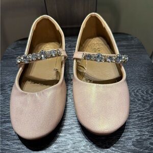 Vince Camuto Pink Kids Dress Shoes with Rhinestone Strap